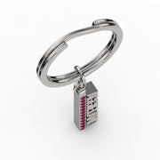 AggieLand Silver and Garnet Spirit Tag Keychain